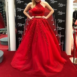 Sherri Hill 51925 red prom dress